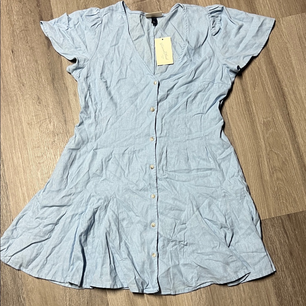 Universal Thread Light Blue Button-Down Pocket Dr… - image 4